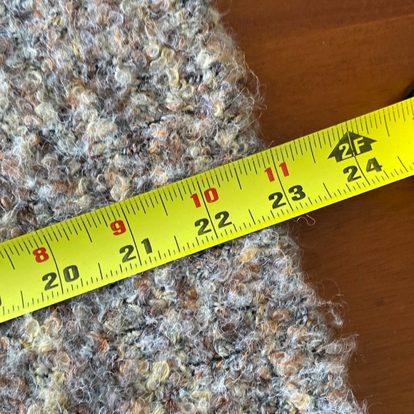 Cynthia Rowley | Tan/Neutral Stripe Cozy Girl Nubby Button-Down Cardigan Sz Med - Picture 10 of 11